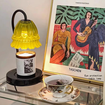 Valon Candle Warmer Lamp – Marble Base & Dome Shade