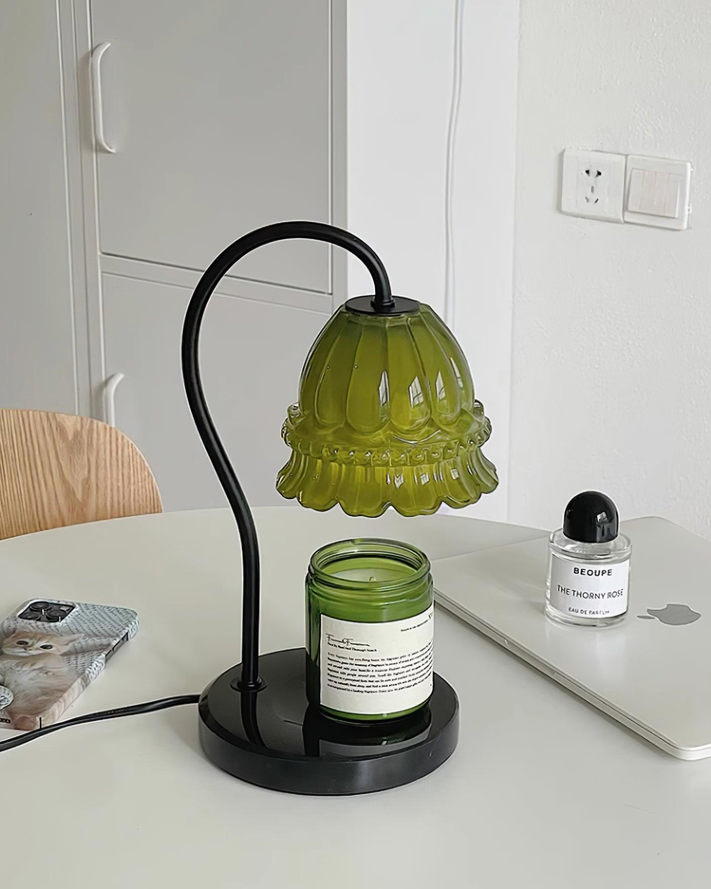 Valon Candle Warmer Lamp – Marble Base & Dome Shade