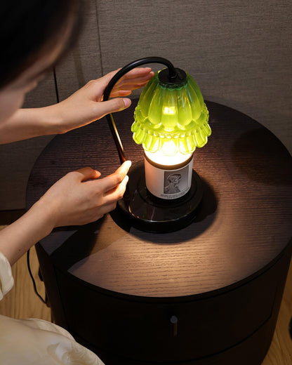 Valon Candle Warmer Lamp – Marble Base & Dome Shade