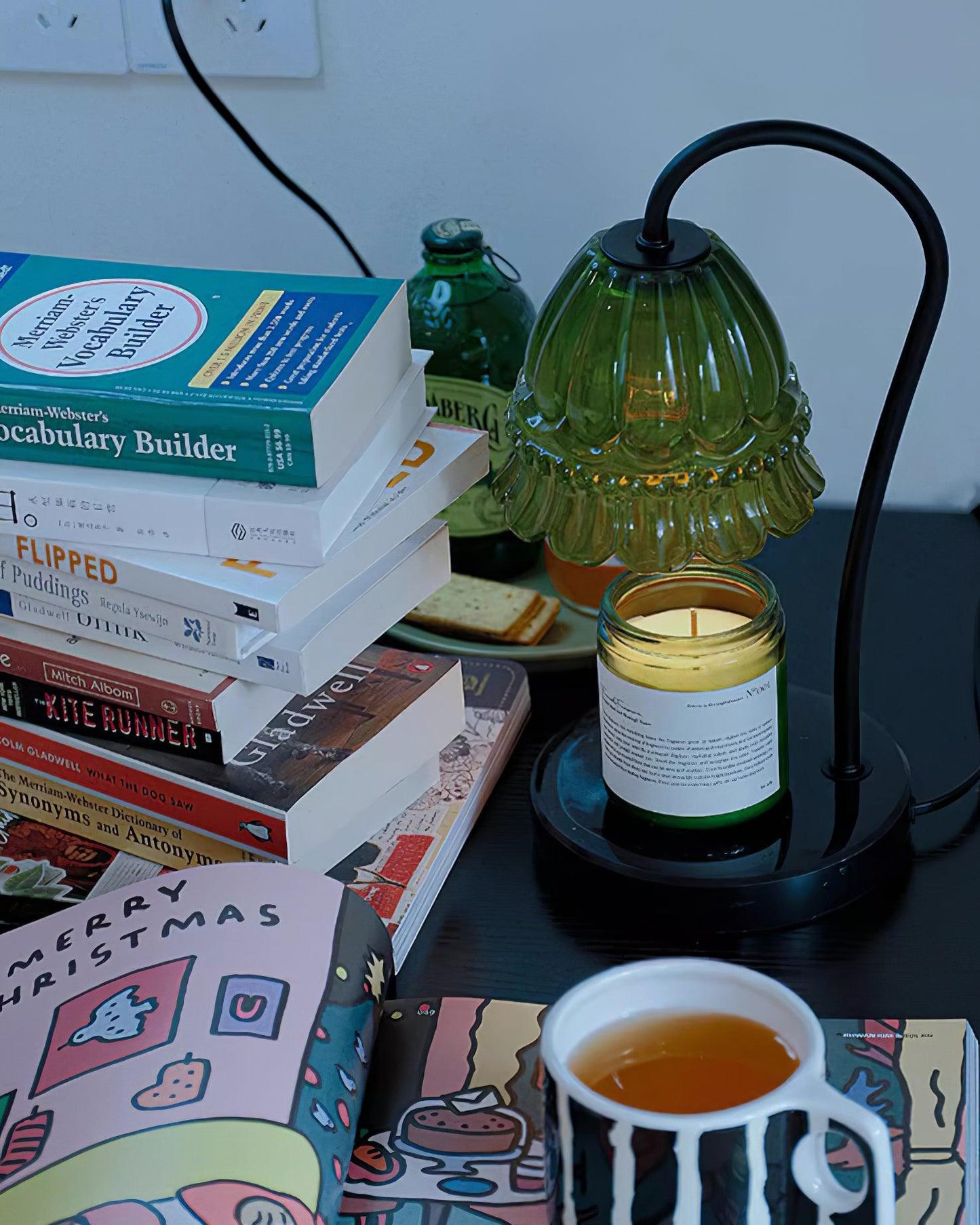 Valon Candle Warmer Lamp – Marble Base & Dome Shade