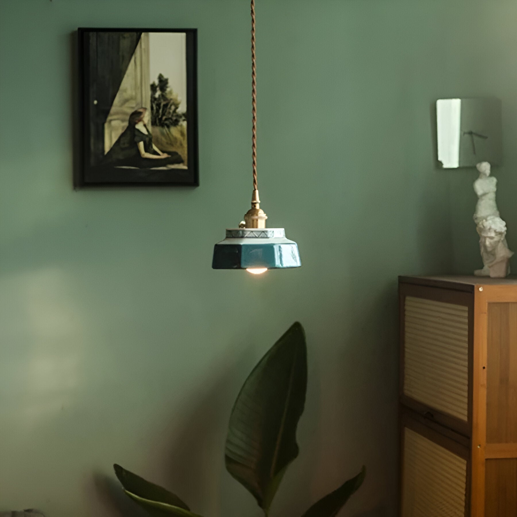 Minimalist Ceramic Contemporary Pendant Ceiling Light