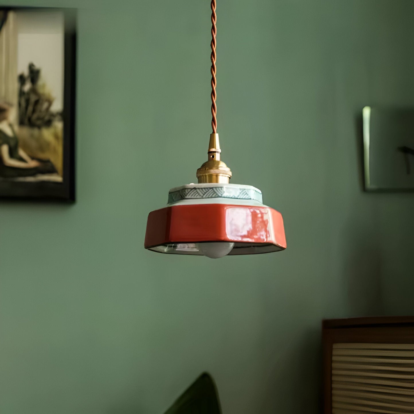 Minimalist Ceramic Contemporary Pendant Ceiling Light