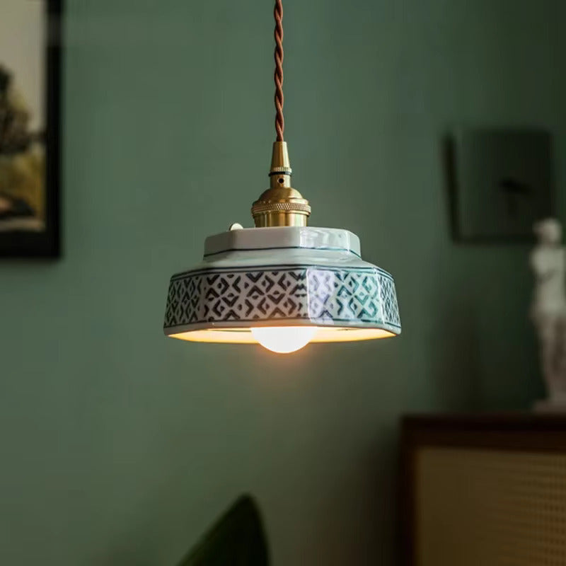 Minimalist Ceramic Contemporary Pendant Ceiling Light