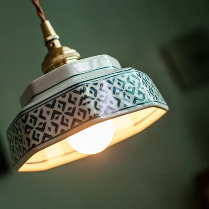 Minimalist Ceramic Contemporary Pendant Ceiling Light