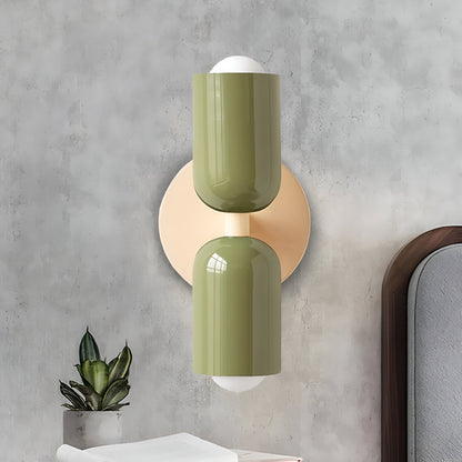 Modern Double Head Metal Up and Down Illumination Wall Light