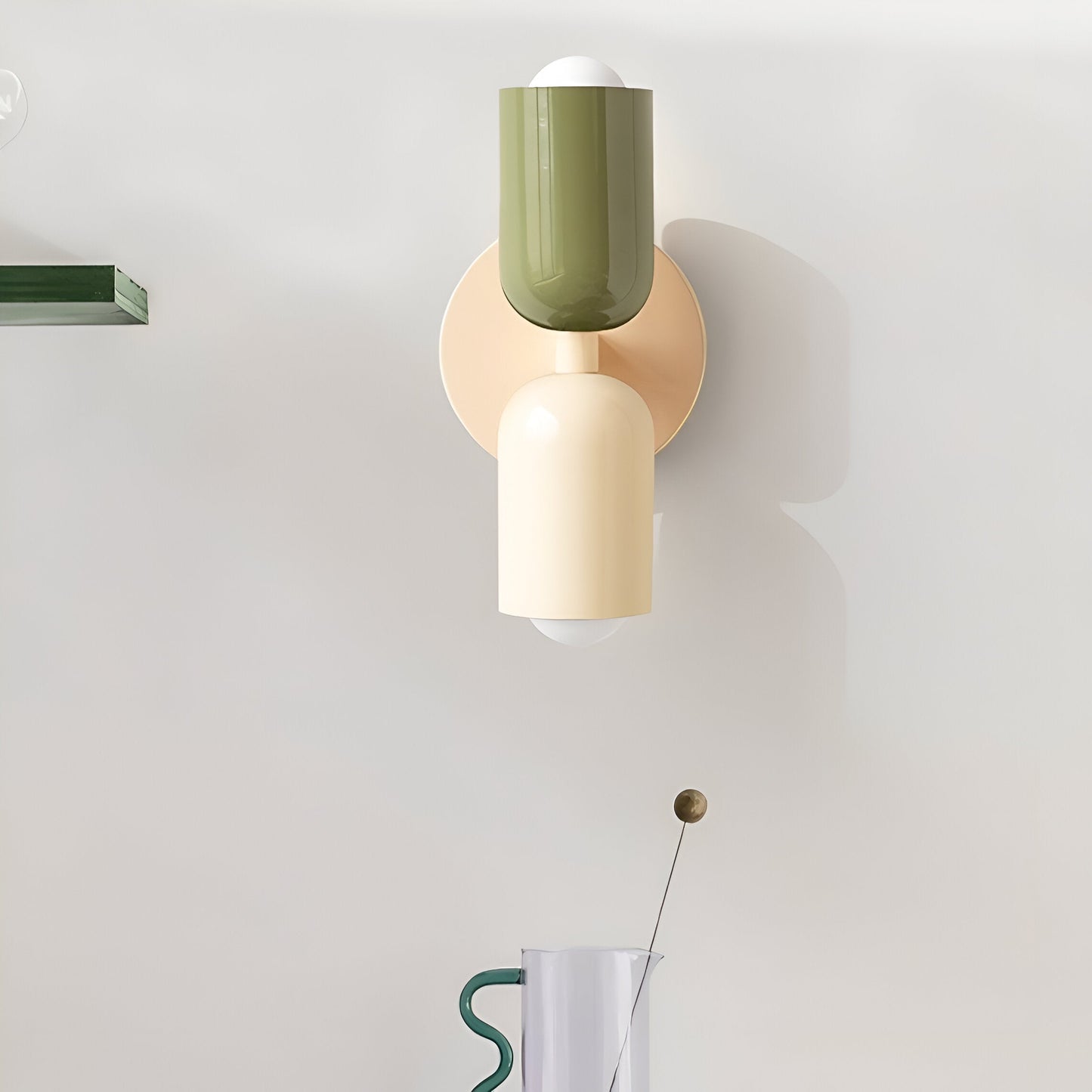 Modern Double Head Metal Up and Down Illumination Wall Light