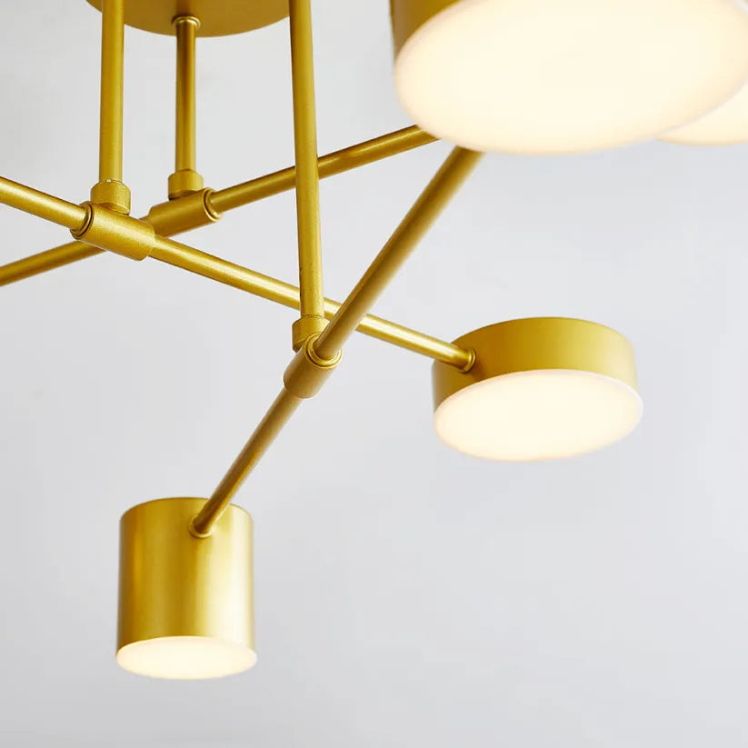 Modern Adjustable Color Modes 6 Light Living Room Ceiling Light