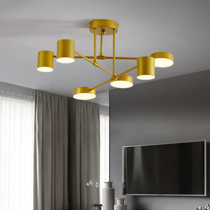 Modern Adjustable Color Modes 6 Light Living Room Ceiling Light