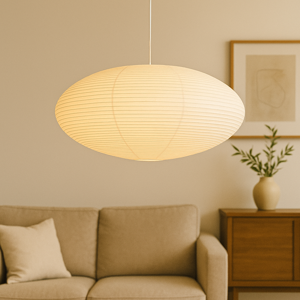 Handcrafted Paper Minimalist Soft Glow Pendant Light
