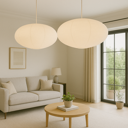 Handcrafted Paper Minimalist Soft Glow Pendant Light