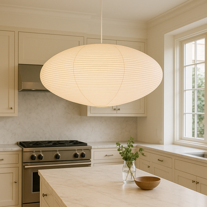 Handcrafted Paper Minimalist Soft Glow Pendant Light