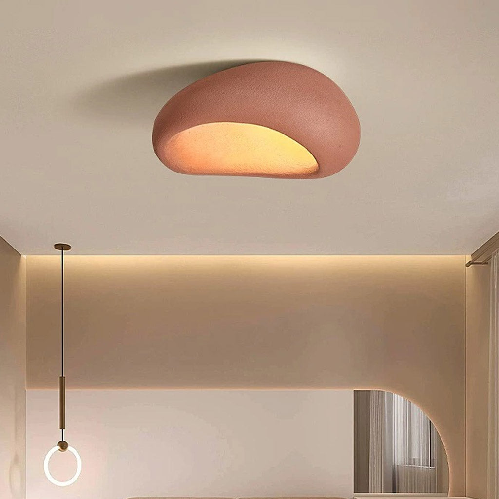 Wabi Sabi Minimalist LED Low Profile Flush Mount Ceiling Light