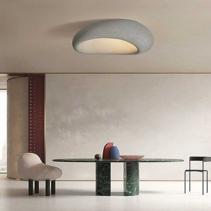 Wabi Sabi Minimalist LED Low Profile Flush Mount Ceiling Light