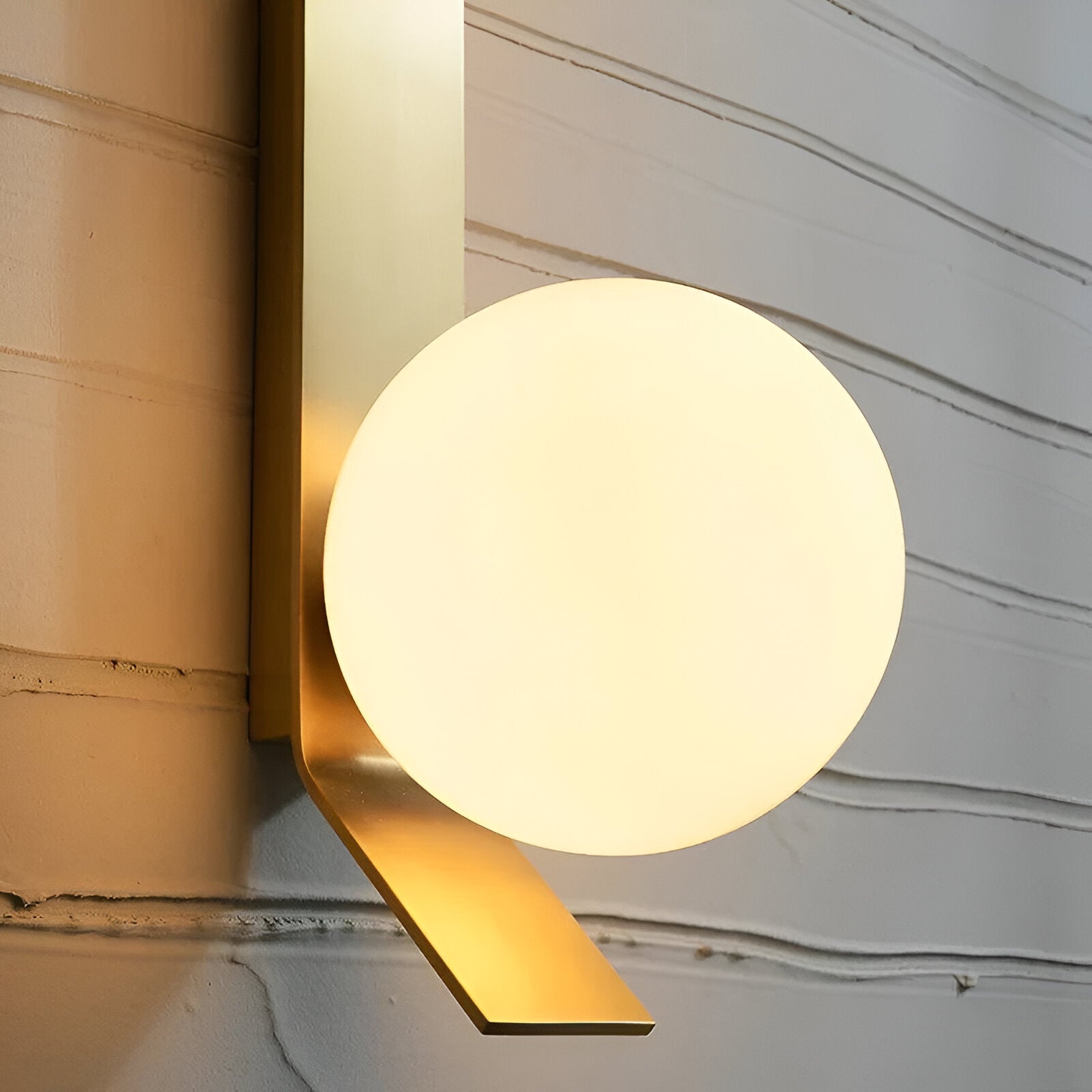 Modern Globe Wall Sconce – LED Bedside Reading Light – Metal & Plastic