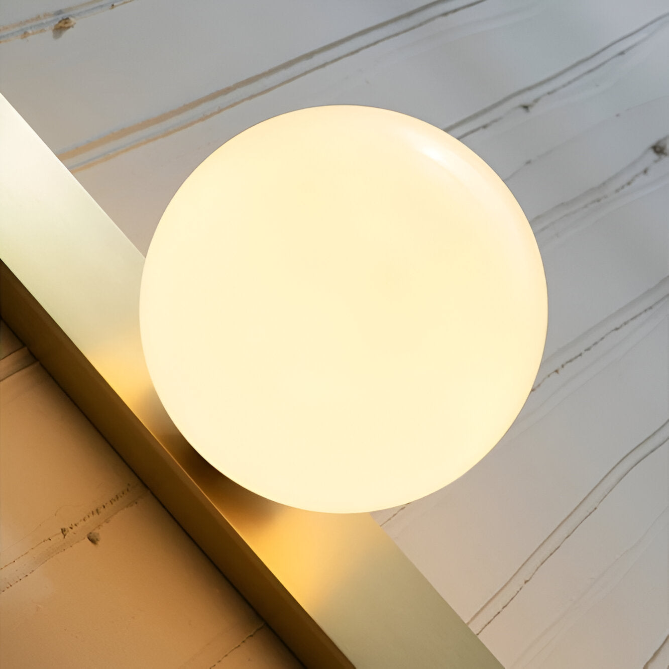 Modern Globe Wall Sconce – LED Bedside Reading Light – Metal & Plastic