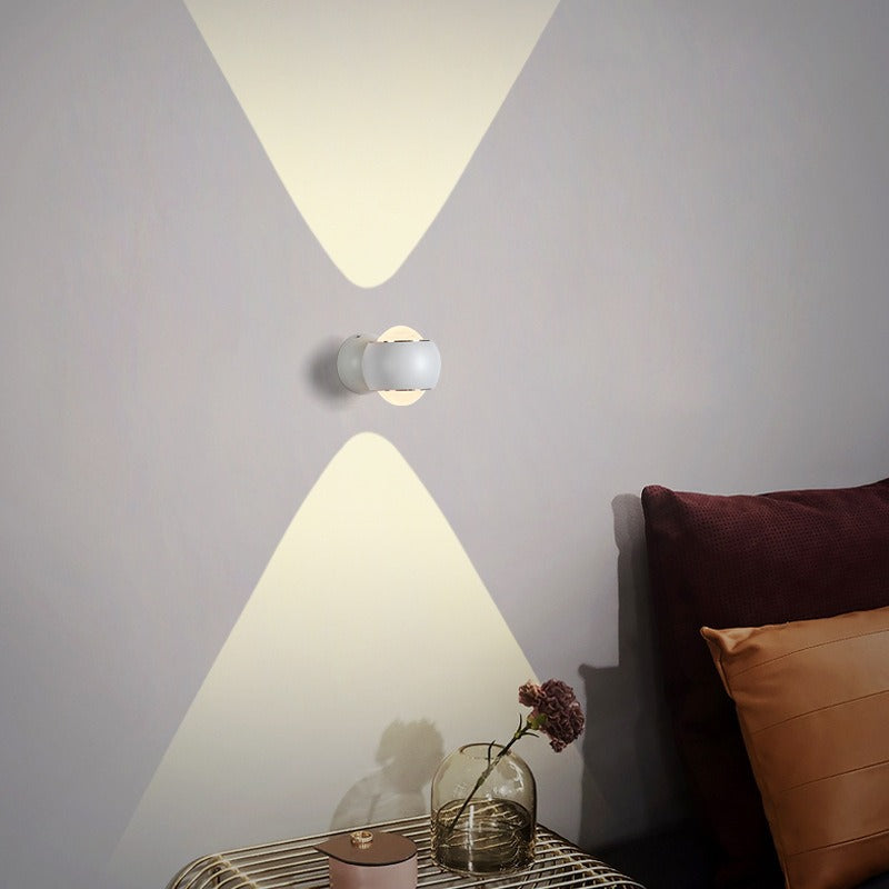 LED Wall Sconce – Aluminium & Glass Cube Light – Up & Down