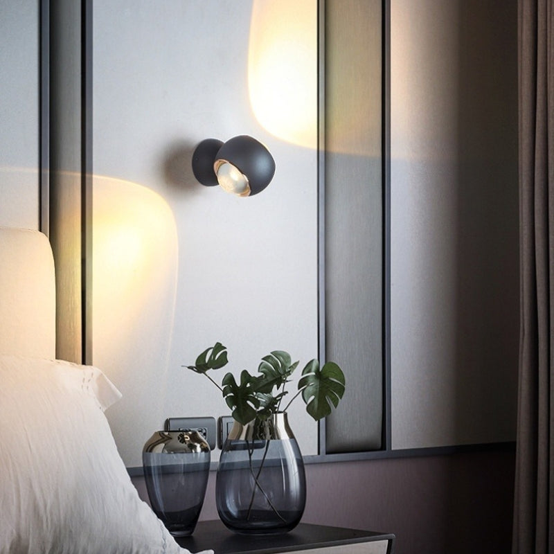 LED Wall Sconce – Aluminium & Glass Cube Light – Up & Down