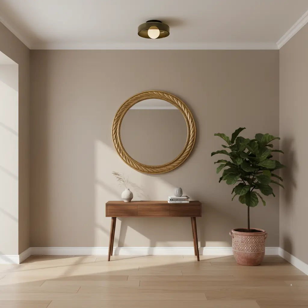 Glass Flush Mount Ceiling Light