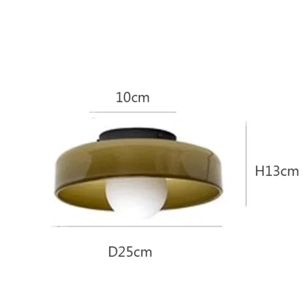 Glass Flush Mount Ceiling Light