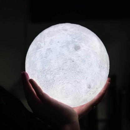 White Moon LED Table Lamp – Cordless Rechargeable 16 Colour – Bedside Kids