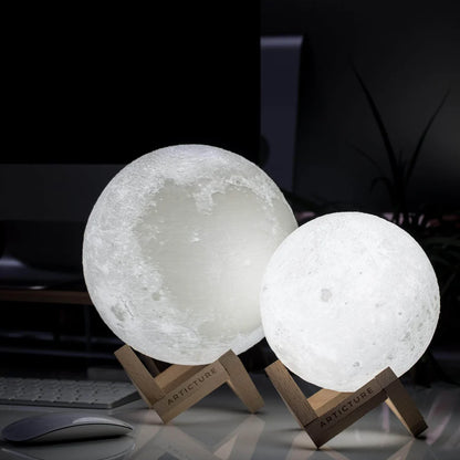 White Moon LED Table Lamp – Cordless Rechargeable 16 Colour – Bedside Kids
