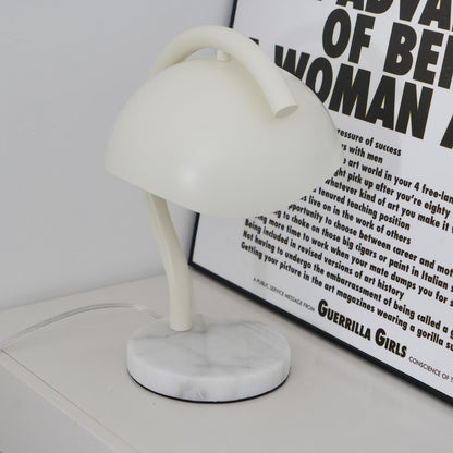 Wiora Candle Warmer Lamp – Soft-Beige Dome Shade – Flameless Wax Melting