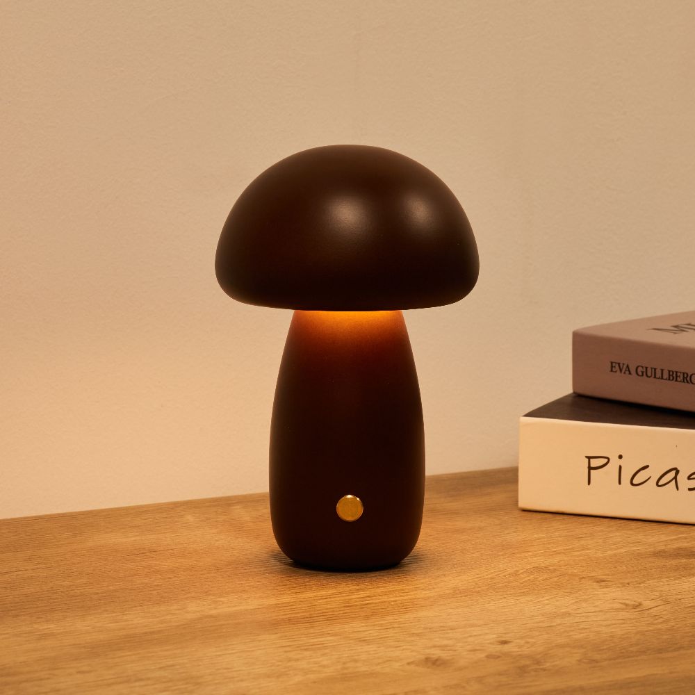 Modern Mushroom Bedside Table Lamp - Dome Shade