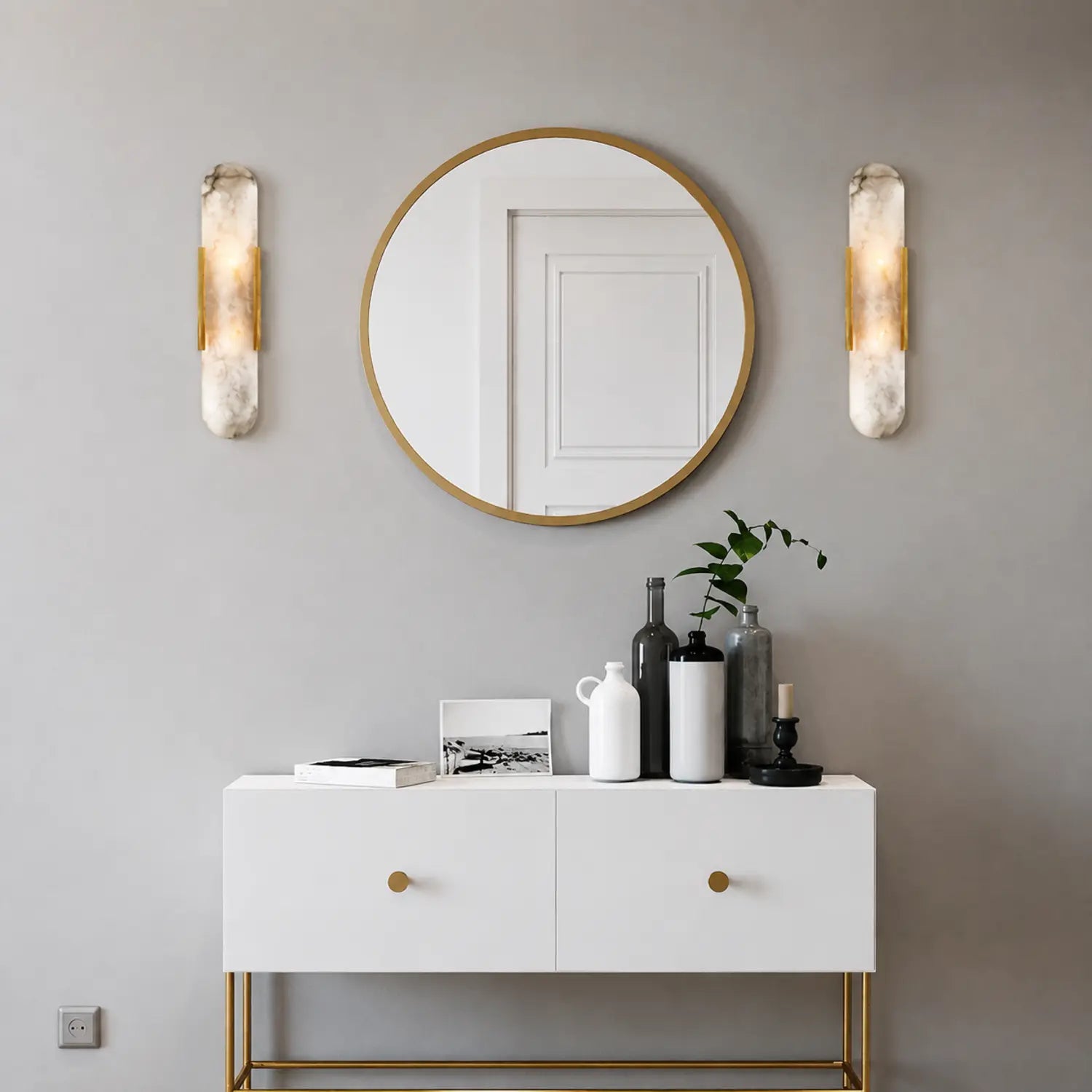 Natural Marble Wall Sconce