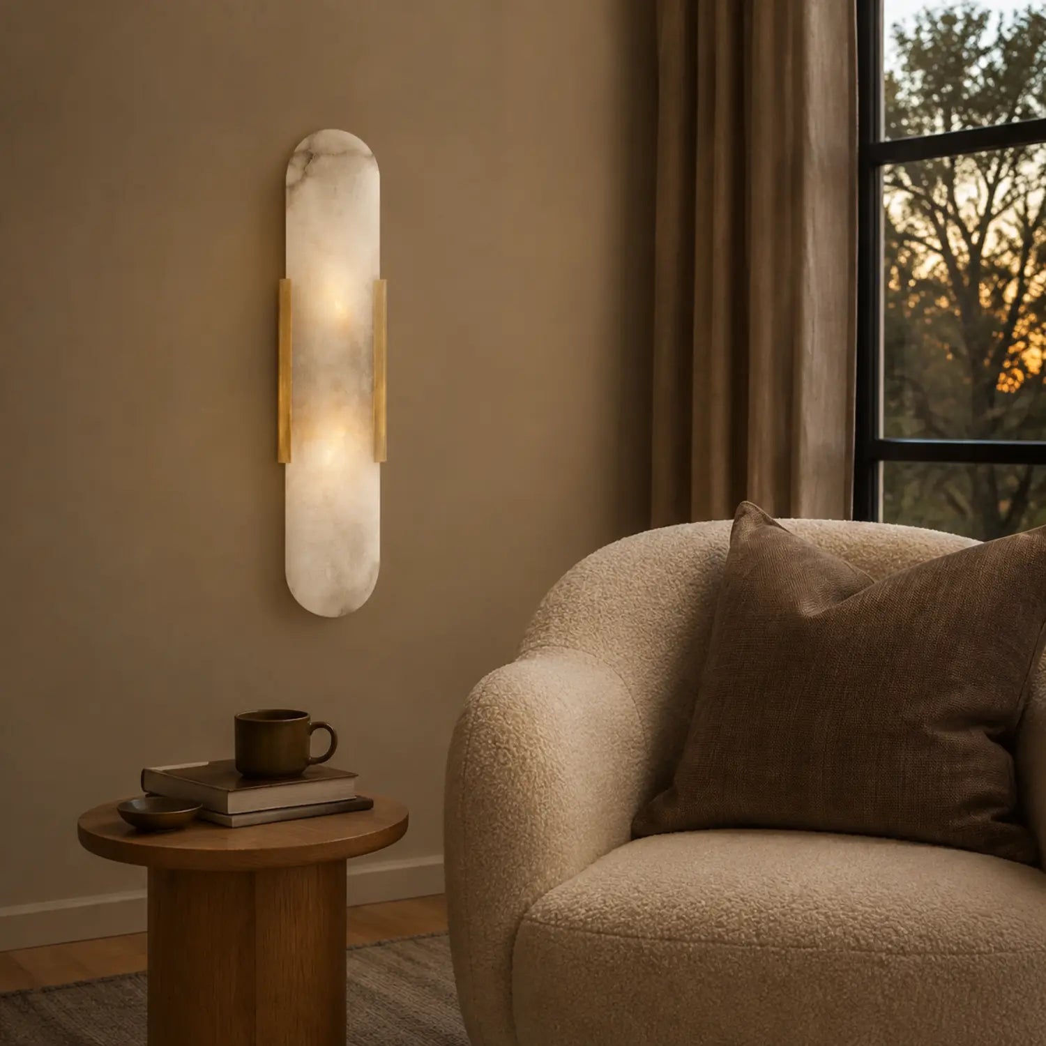 Natural Marble Wall Sconce
