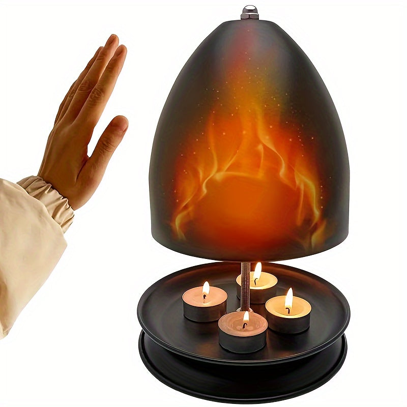 Black Flameless Heating With Hand Warmer And Holder - Tea Light Candle Warmer Kit