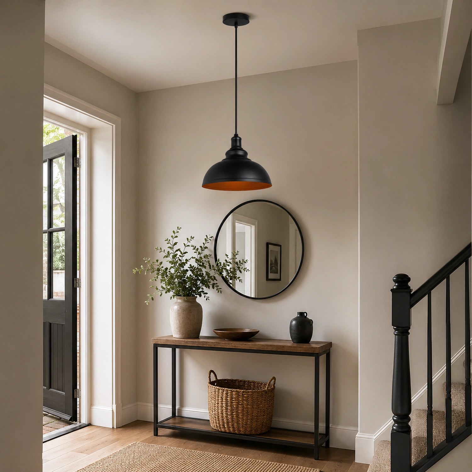Vintage Industrial Dome Pendant Light