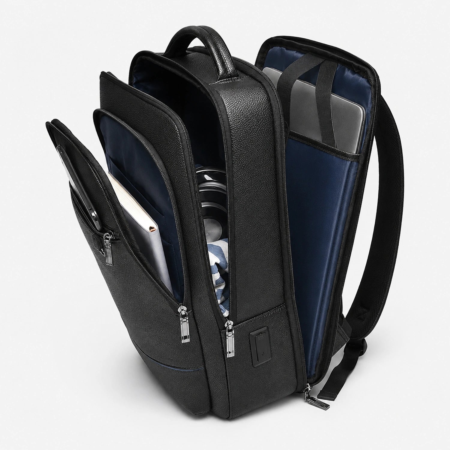 Executive PU Leather Laptop Backpack