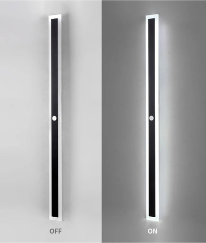 Modern Motion Sensor Metal Outdoor Wall Light IP65 Waterproof