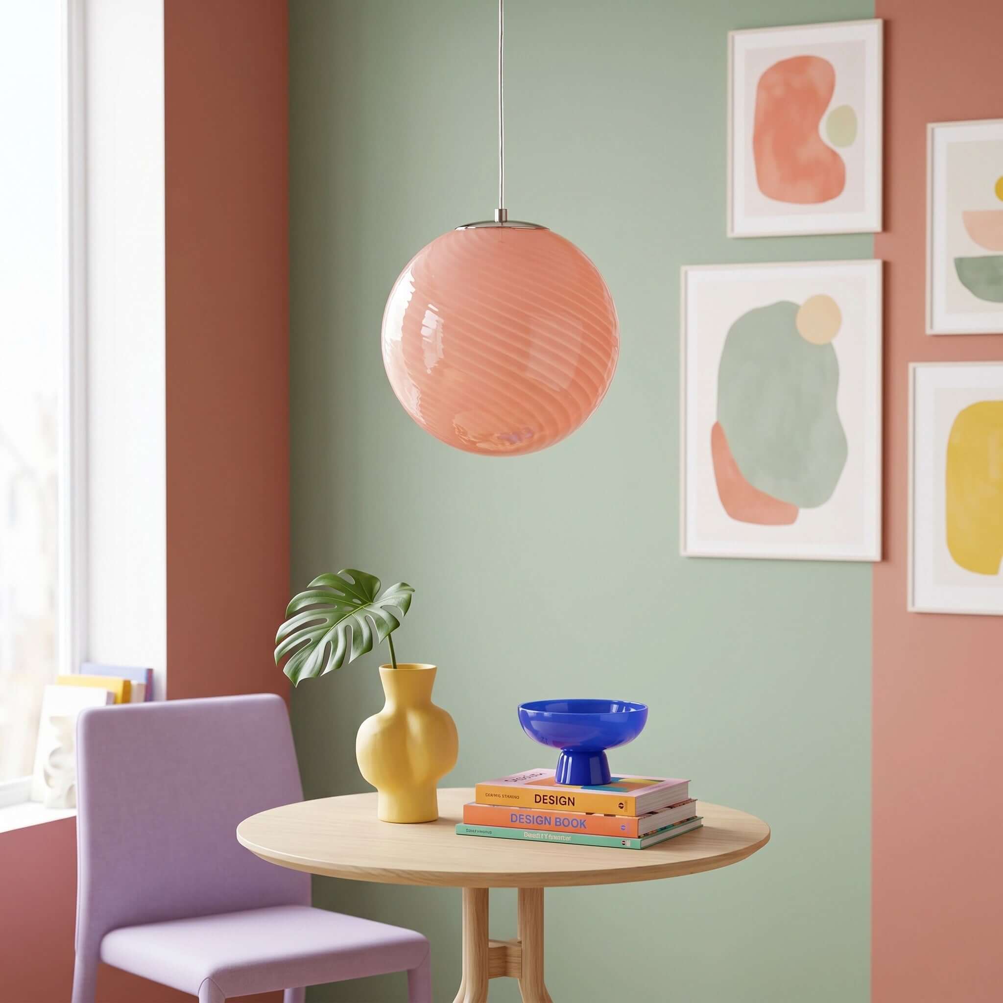 Colourful Bubble Glass Pendant Light