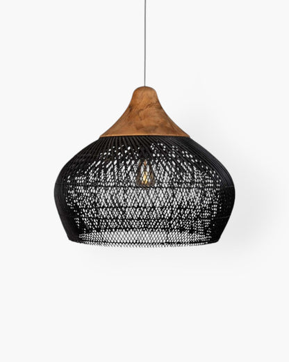 Bohemian Dimmable Rattan Woven Ceiling Pendant Light