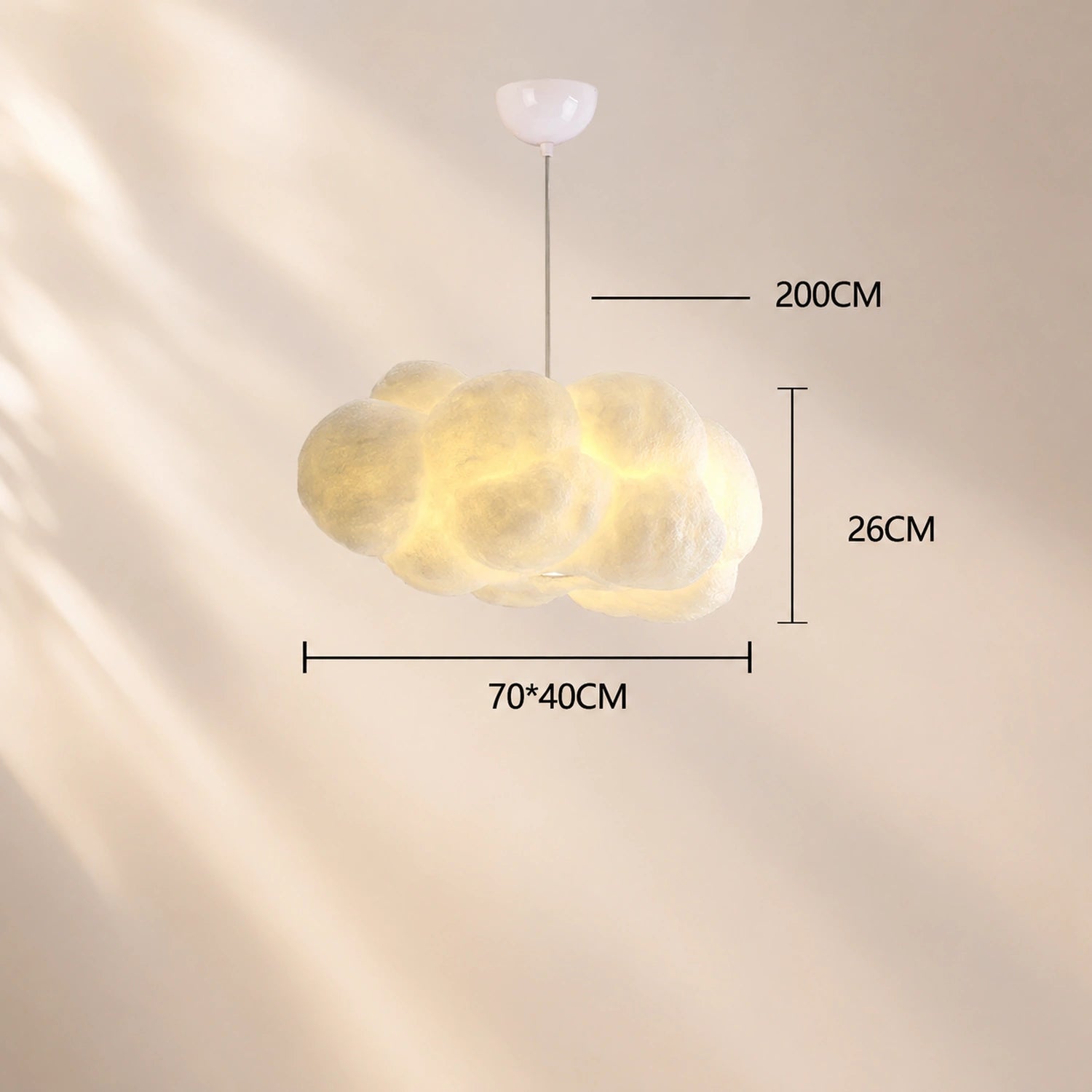 Modern White Floating Cloud Pendant Light