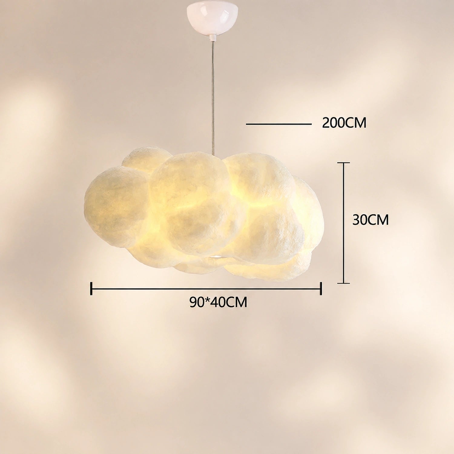 Modern White Floating Cloud Pendant Light