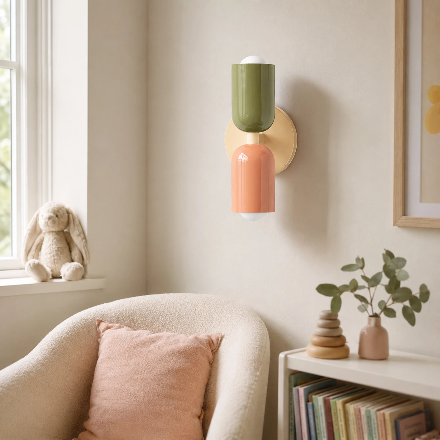 Contemporary Metal Wall Lamp with Up and Down Lighting