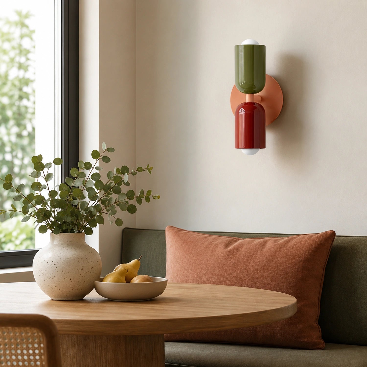Contemporary Metal Wall Lamp with Up and Down Lighting