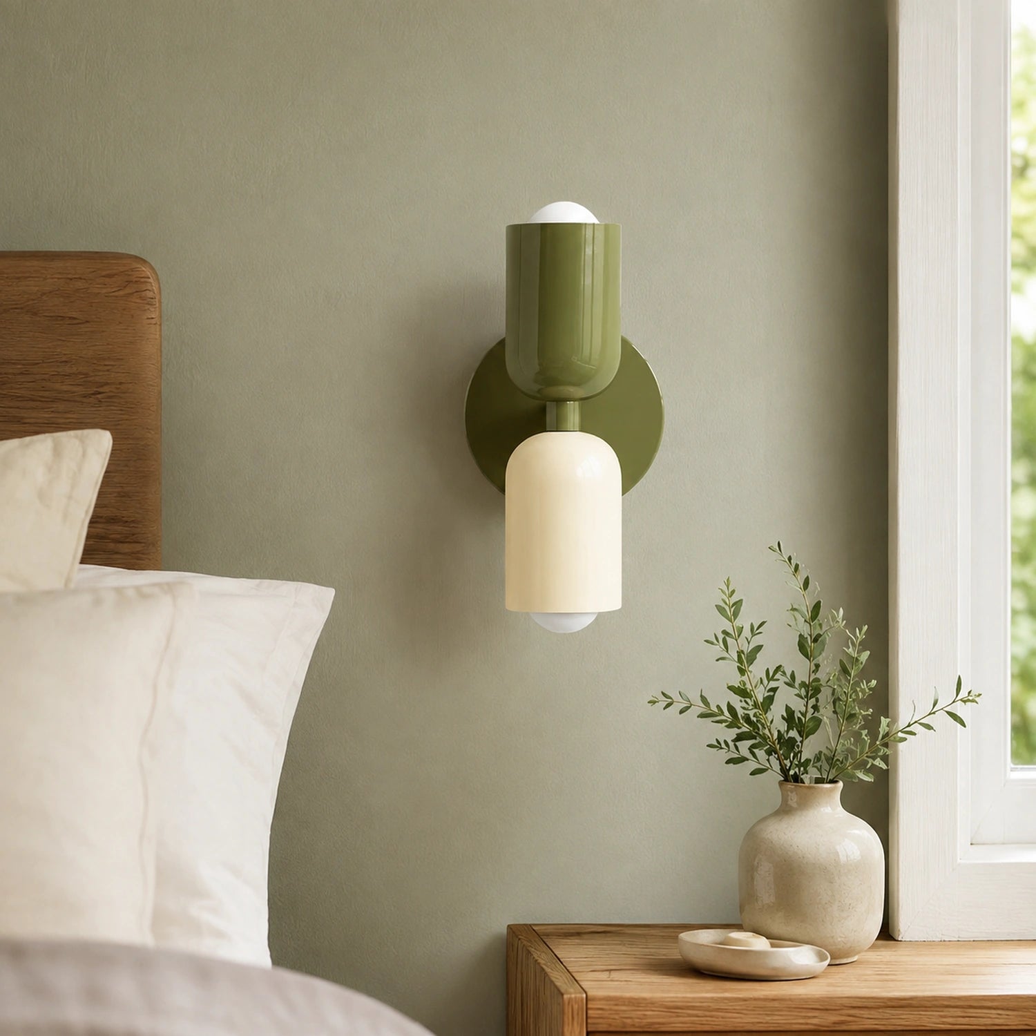 Contemporary Metal Wall Lamp with Up and Down Lighting