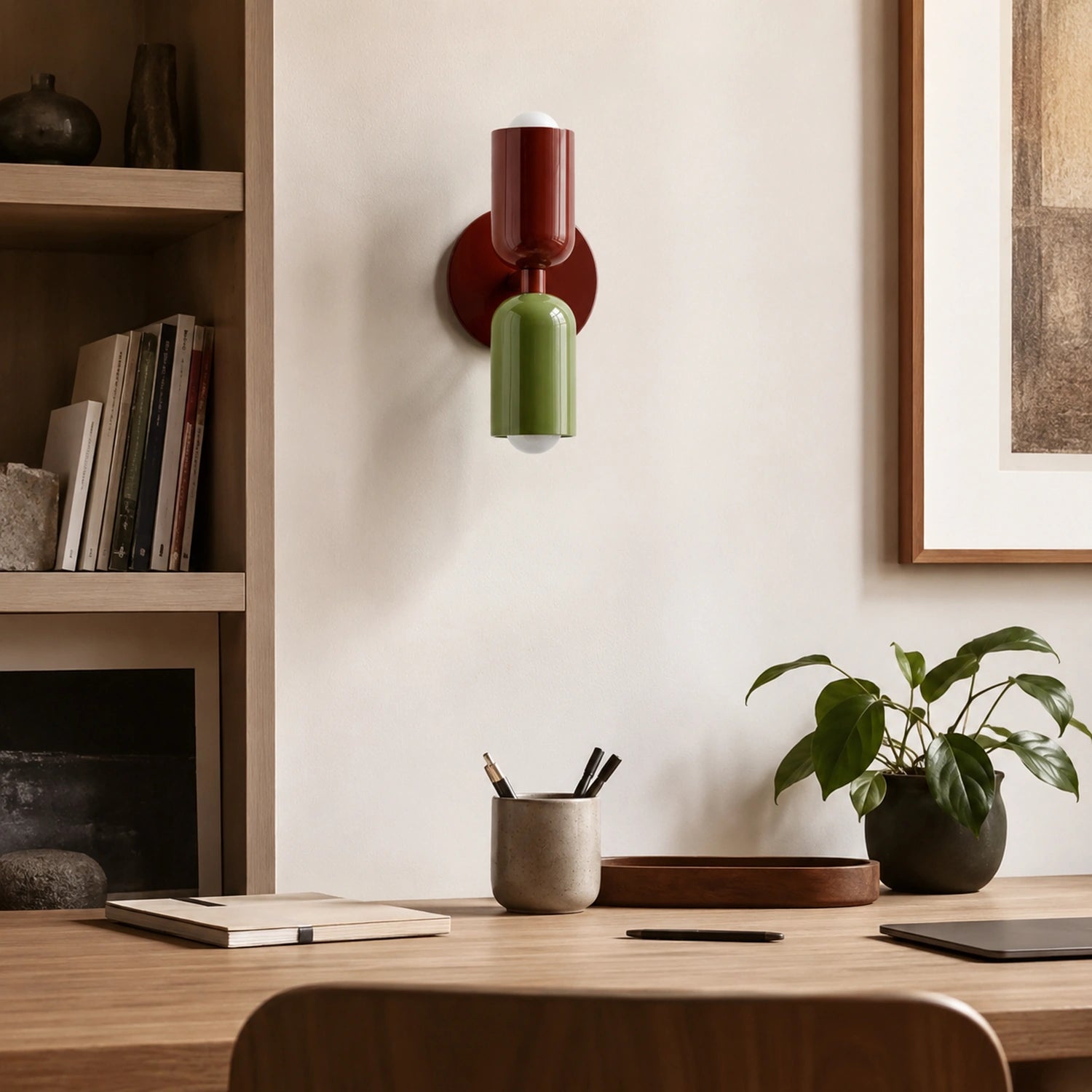 Contemporary Metal Wall Lamp with Up and Down Lighting