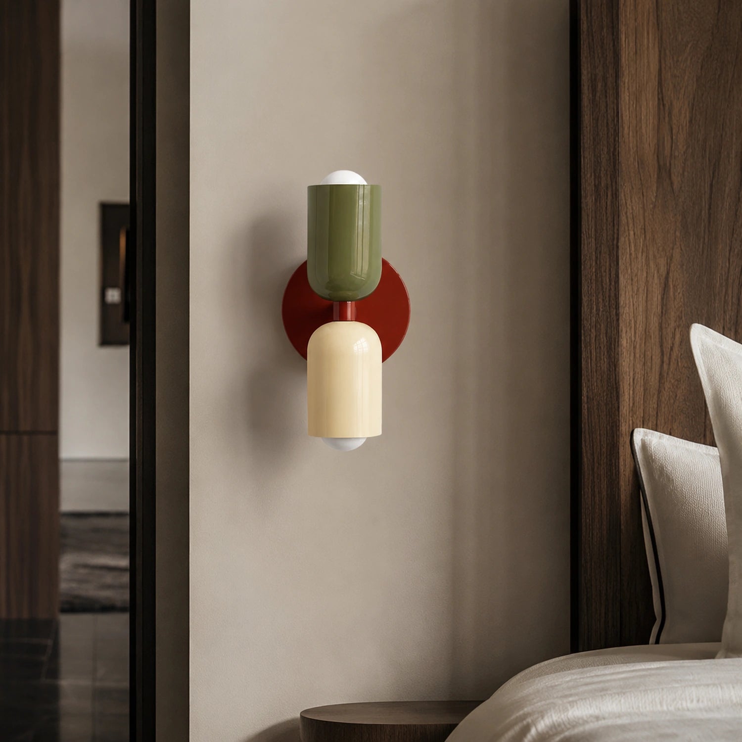 Contemporary Metal Wall Lamp with Up and Down Lighting