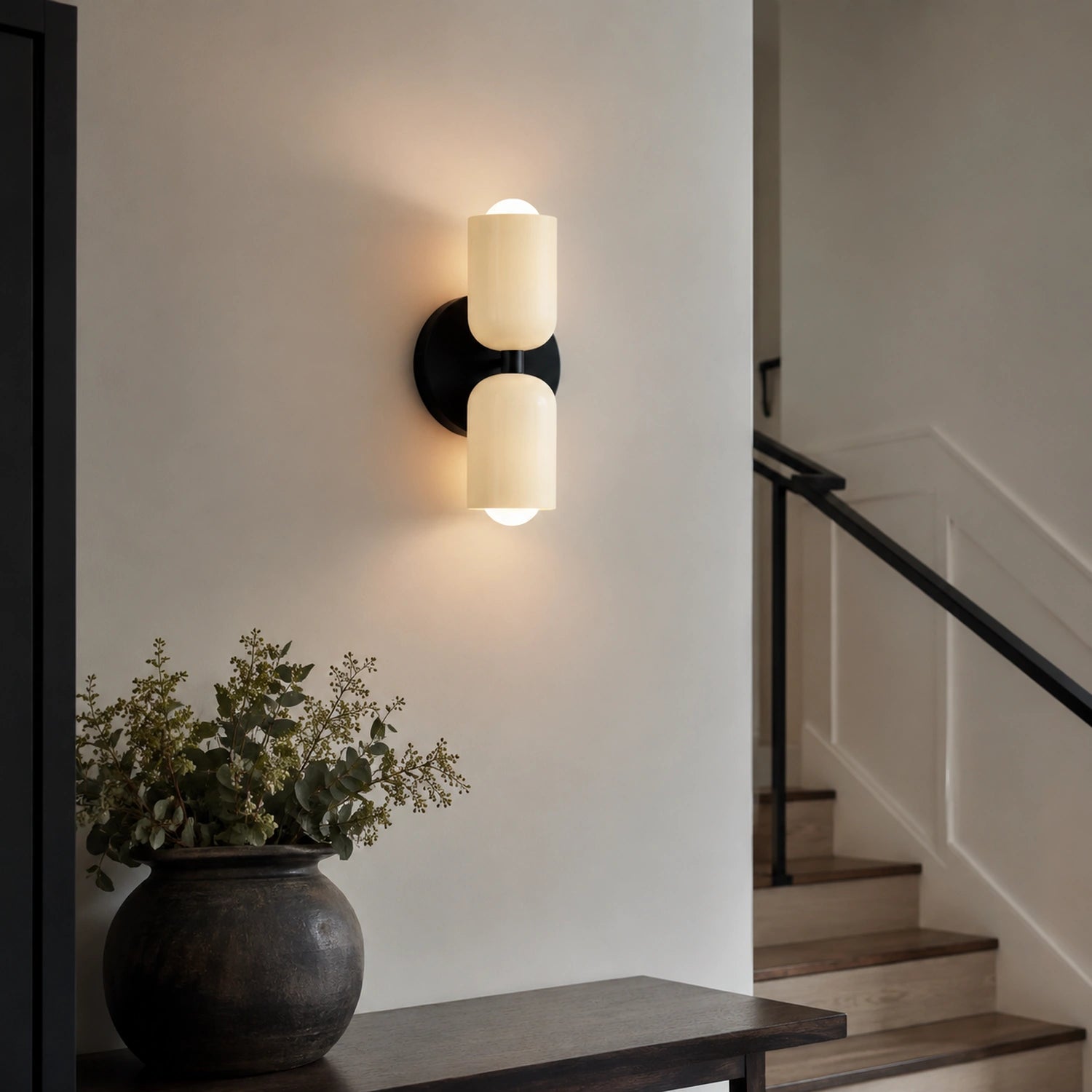 Contemporary Metal Wall Lamp with Up and Down Lighting