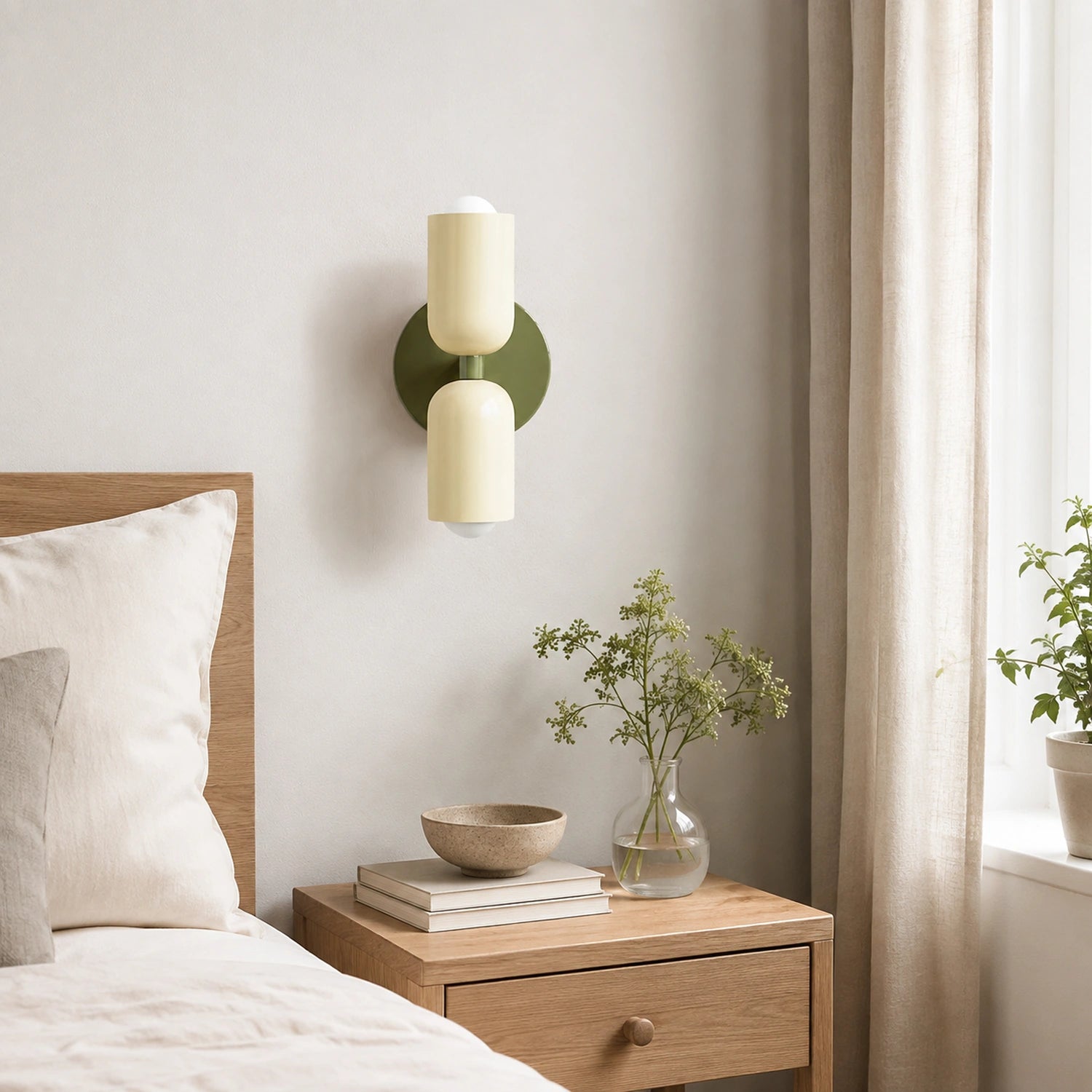 Contemporary Metal Wall Lamp with Up and Down Lighting