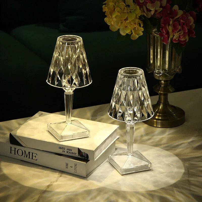 Crystal Table Lamp for Bedroom & Living Room - Ambient Light