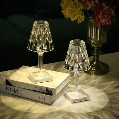 Crystal Table Lamp for Bedroom & Living Room - Ambient Light