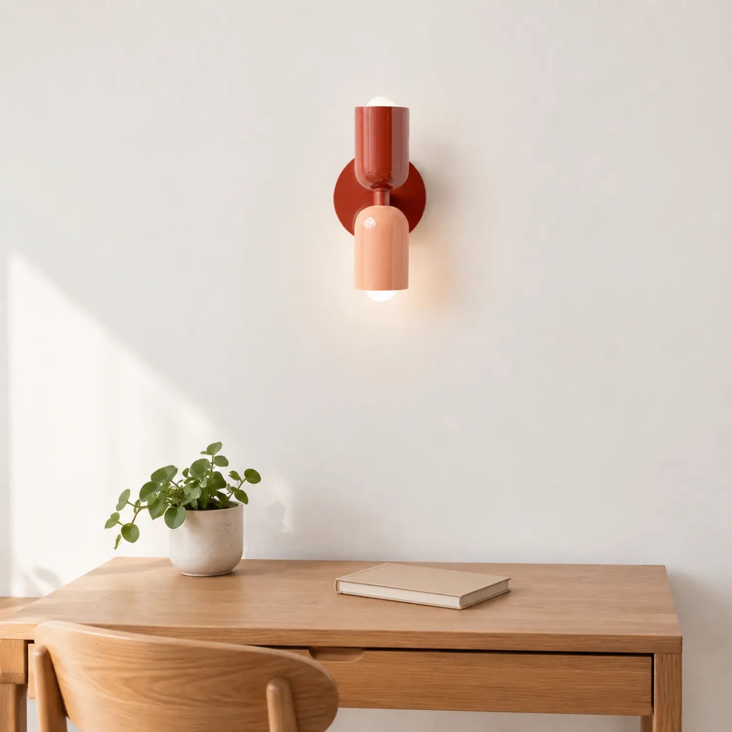 Contemporary Metal Wall Lamp with Up and Down Lighting