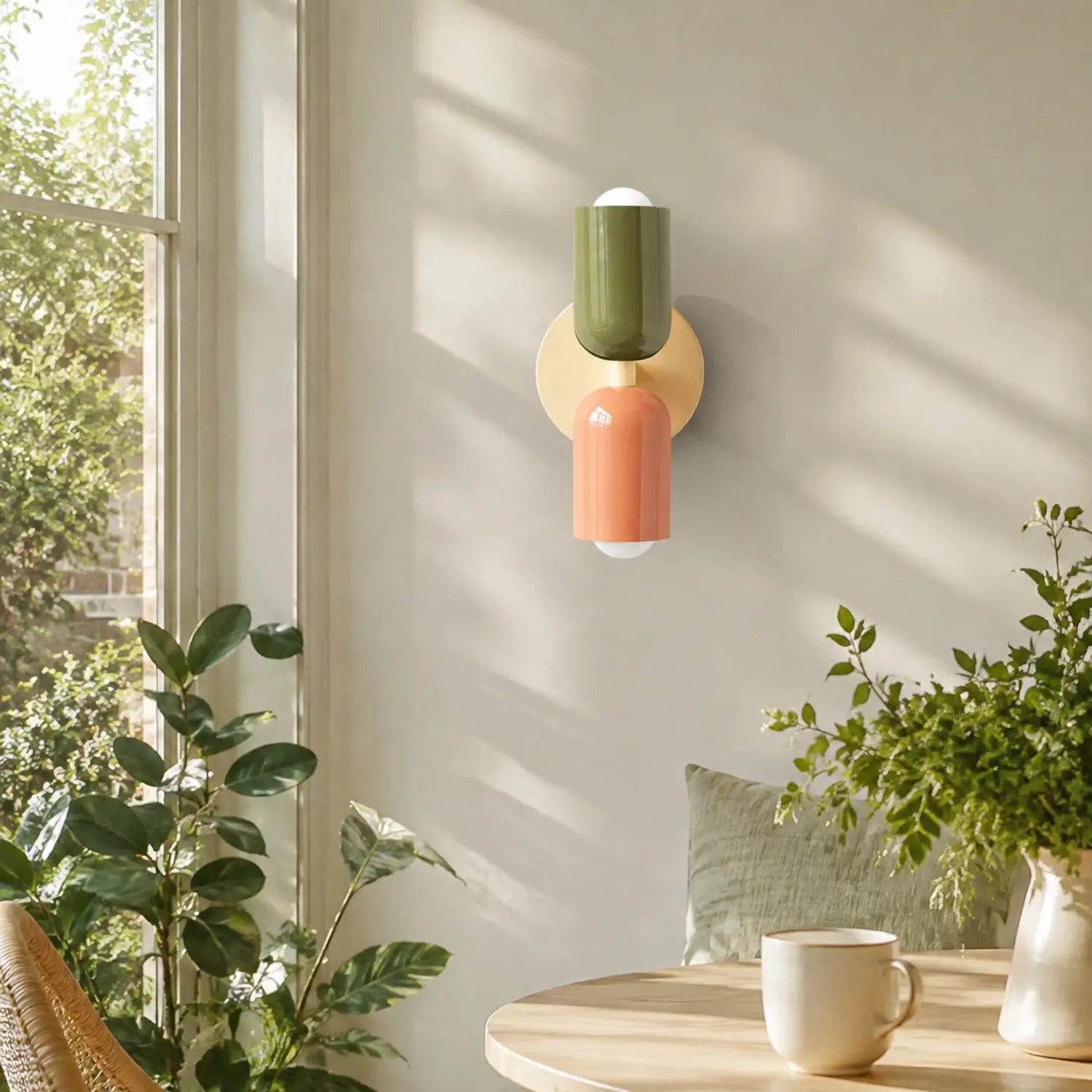 Contemporary Metal Wall Lamp with Up and Down Lighting