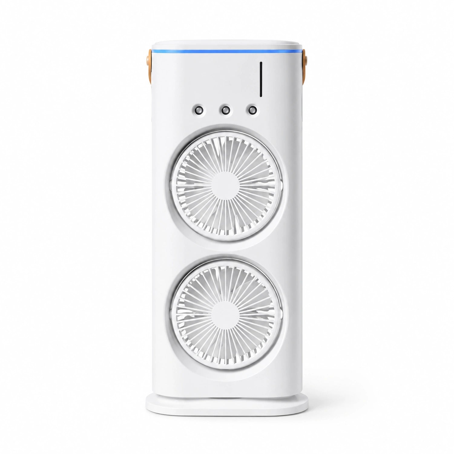 Dual-Head Portable Air Cooler with Humidifier and LED Night Light