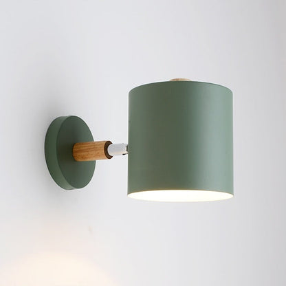 Nordic Adjustable Metal And Wood Modern Wall Light